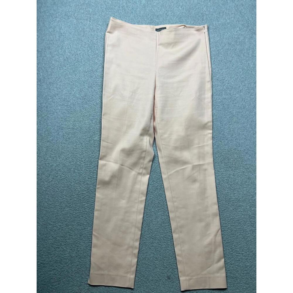 Vince Camuto Stretch Slim Fit Pants Trousers 6 Side Zip Simple Office Blush Pink